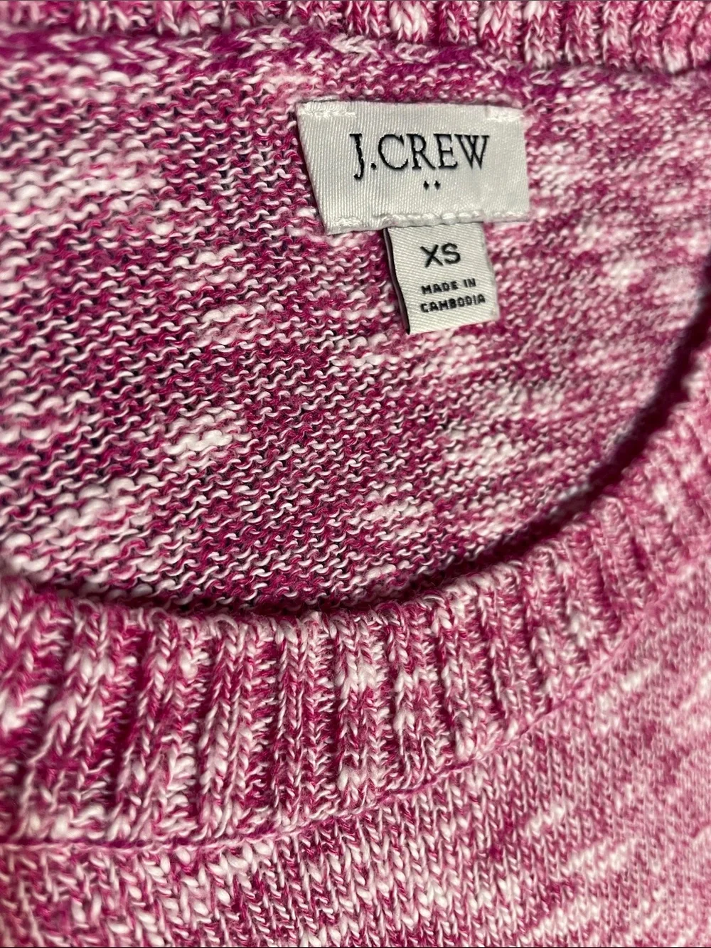 Women's J. Crew Lightweight Beach Sweater Heathered Pink Size XS